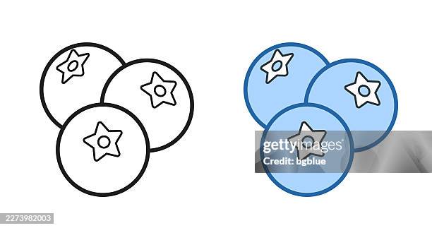 blueberry. icons for design - editable stroke icon - blueberries stock illustrations