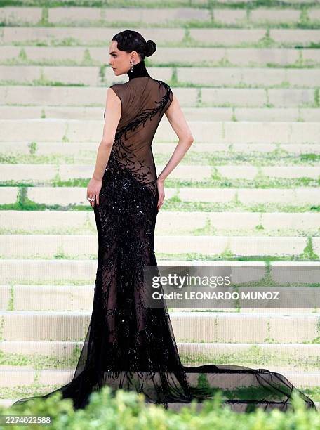 British model and actress Cara Delevingne arrives for the 2026 Met Gala celebrating "Costume Art" at the Metropolitan Museum of Art on May 4 in New...