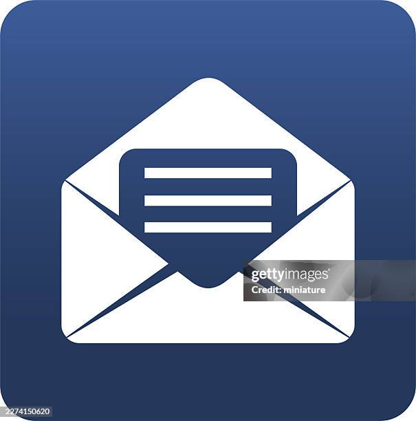 vector illustration of envelope icon - opening envelope stock illustrations