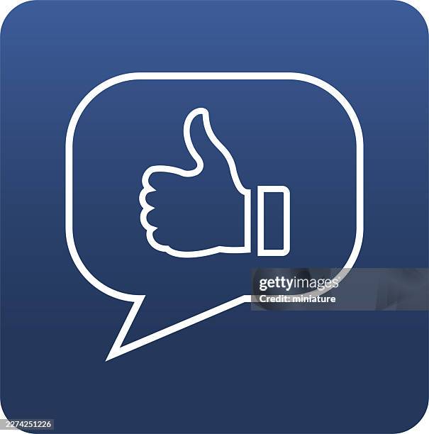 speech bubble with like symbol - multimedia background stock illustrations