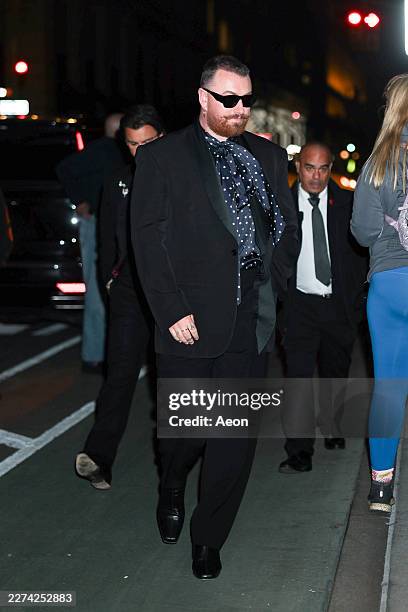 Sam Smith seen at Jeff Bezos and Lauren Sánchez Bezos Met Gala pre-party at their NoMad apartment on May 02, 2026 in New York City.