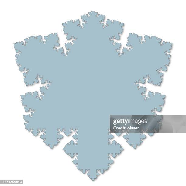 a stylized, intricate snowflake design featuring a light blue color with fractal-like patterns. the symmetrical shape lends an elegant and wintery feel, perfect for seasonal themes. - growing crystals stock illustrations