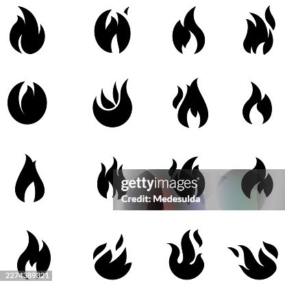 Vector Fire Flame Icons. Vector Fire Flame Icons.