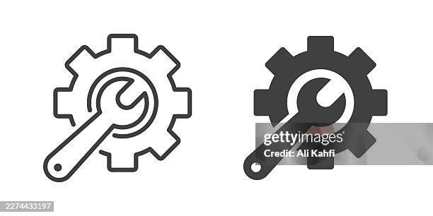 settings tools thin line and glyph solid icon. editable stroke and perfect pixel isolated on transparent background. - toggle switch stock illustrations