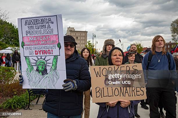 Detroit, Michigan USA, 1 May 2026, The labor movement and supporters held a May Day rally, followed by a march to the ICE field office. A main theme...