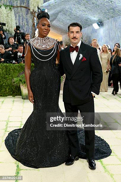 Venus Williams and Andrea Preti attend the 2026 Met Gala celebrating "Costume Art" at the Metropolitan Museum of Art on May 04, 2026 in New York City.