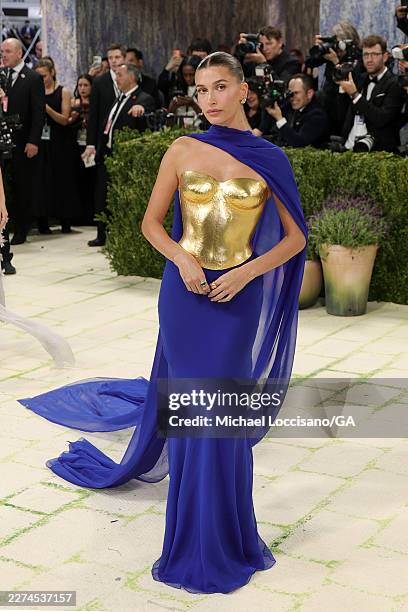 Hailey Bieber attends the 2026 Met Gala Celebrating "Costume Art" at the Metropolitan Museum of Art on May 04, 2026 in New York City.