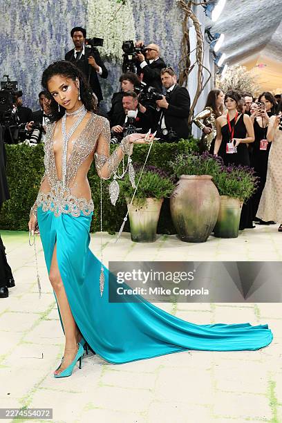 Tyla attends the 2026 Met Gala celebrating "Costume Art" at the Metropolitan Museum of Art on May 04, 2026 in New York City.