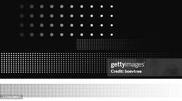 abstract half tone with stripe geometric design element group pattern texture background - red connected dots stock illustrations