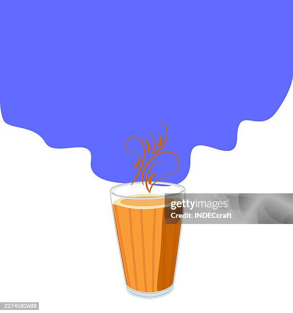 indian chai or tea glass - ginger root isolated stock illustrations