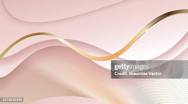 gold line triangle low poly on pink luxury background pastel elegant geometric abstract seamless pattern feminine art deco vector design for poster, invitation, certificate, social media template - rose gold stock illustrations