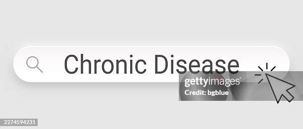 chronic disease - search bar with cursor on blank background - chronic illness vector stock illustrations