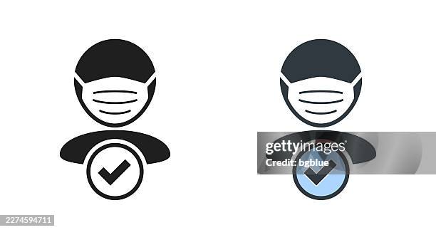 face mask required. icons for design - editable icon - face mask required stock illustrations
