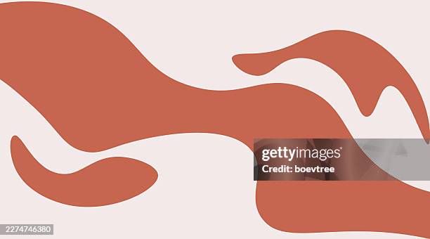 abstract red irregular hand drawn liquid flowing wavy texture banner background - coffee splash stock illustrations