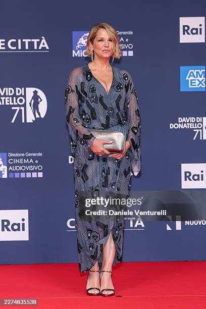 Francesca Barra attends the red carpet during the 71st David Di Donatello on May 06, 2026 in Rome, Italy.