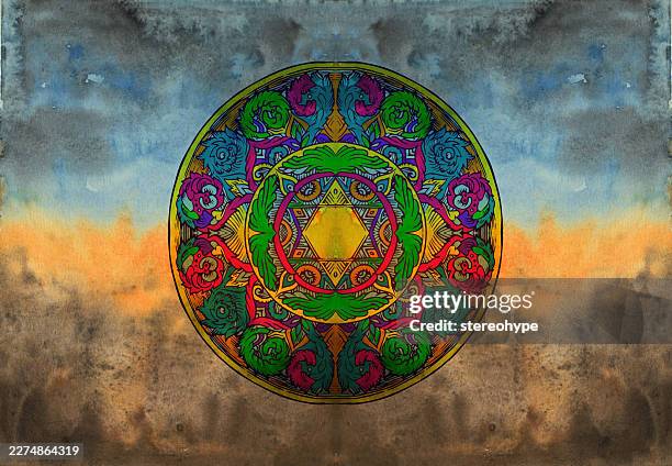 merkhaba disk - cornucopia stock illustrations