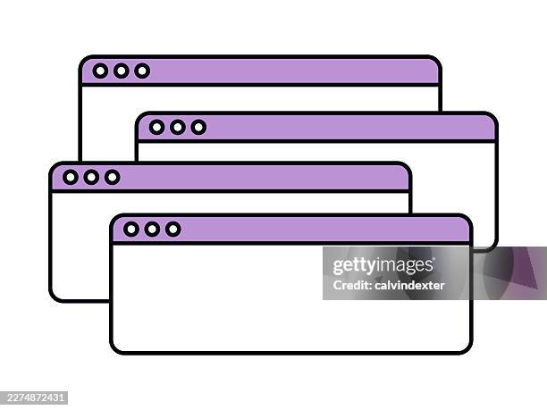 retro style web browser - software development stock illustrations