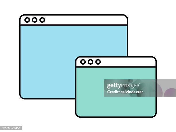 retro style web browser - software development stock illustrations