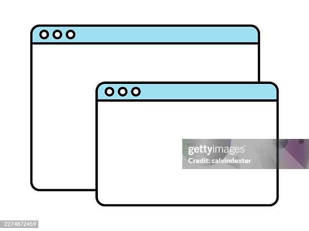 retro style web browser - software development stock illustrations