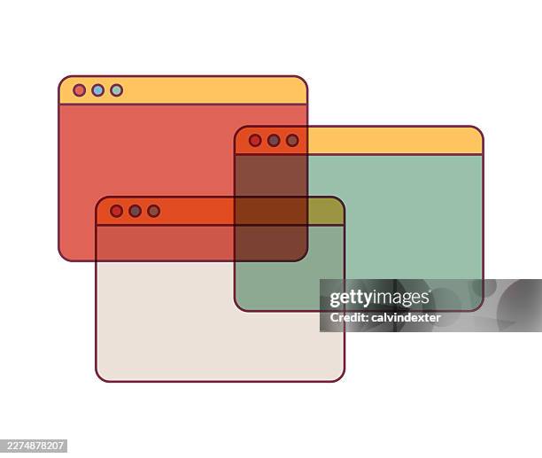 retro style web browser - windows operating system stock illustrations