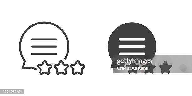feedback note thin line and glyph solid icon. editable stroke and perfect pixel isolated on transparent background. - mobile friendly web design stock illustrations