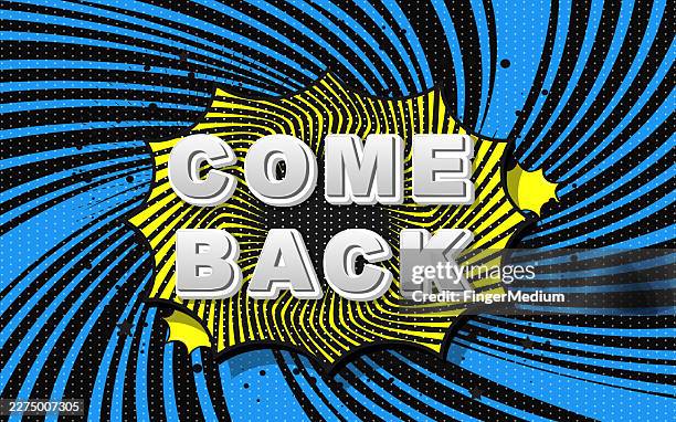 come back banner background - come back stock illustrations