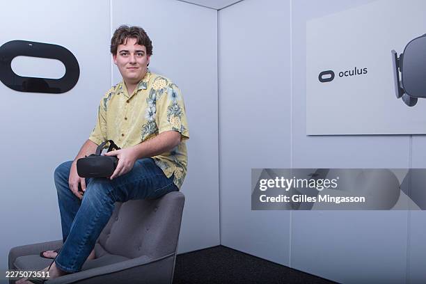 Palmer Luckey, 23 ans, le fondateur de Oculus VR et créateur du Oculus Rift, photographié au CES 2016. Luckey a vendu Oculus à Facebook pour deux...