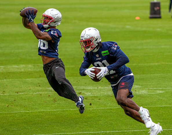 Karon Harris New England Patriots Kenneth Harris and Karon Prunty at Patriots ...