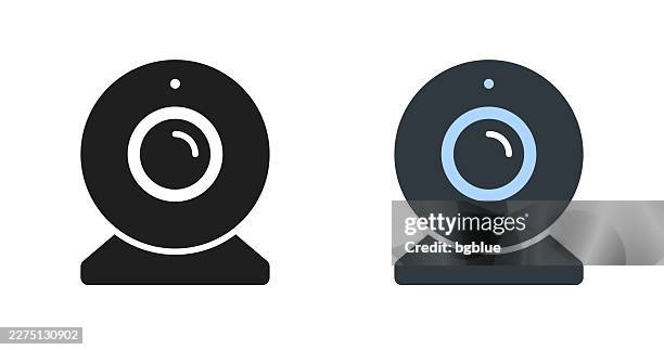 webcam. icons for design - editable icon - security camera lense stock illustrations