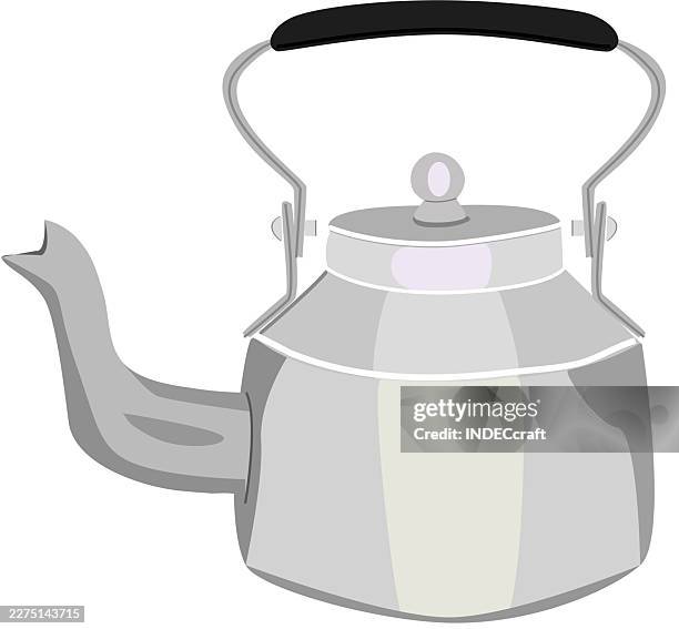 chai kettle - nutmeg stock illustrations