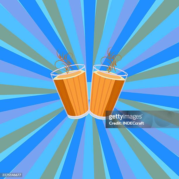 masala chai - nutmeg stock illustrations