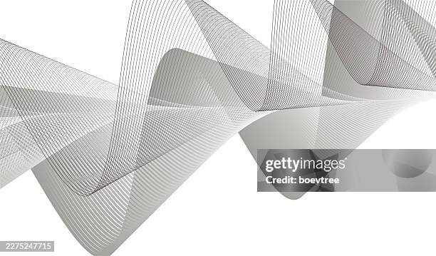 abstract gradient flowing line technology background - fiber optics white background stock illustrations
