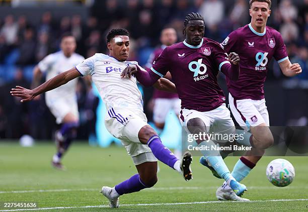 Ollie Watkins of Aston Villa scores his team's second goal during the Premier League match between Burnley and Aston Villa at Turf Moor on May 10,...