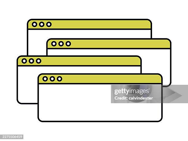 retro style web browser - software development stock illustrations