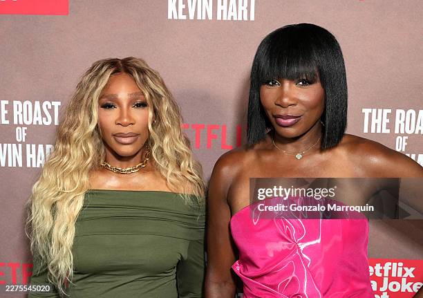 Serena Williams and Venus Williams attend Netflix Is A Joke Festival Presents: The Roast of Kevin Hart at The Kia Forum on May 10, 2026 in Inglewood,...