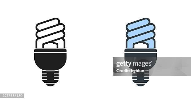 fluorescent light bulb. icons for design - editable icon - swirl vector editable stock illustrations
