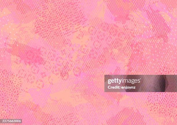 seamless soft pink paint textured pattern background - femininity stock illustrations