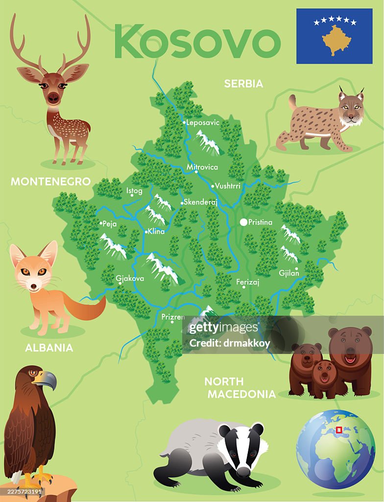 Kosovo Wildlife Map