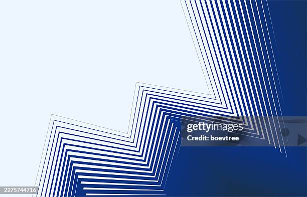 abstract blue smooth speed lines corner transition to thin background - corner fold stock illustrations