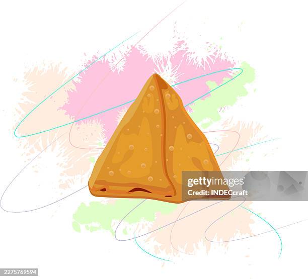 samosa indian snack - iftar stock illustrations