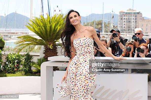Jury Member Demi Moore poses during the Jury photocall at the 79th annual Cannes Film Festival at Palais des Festivals on May 12, 2026 in Cannes,...