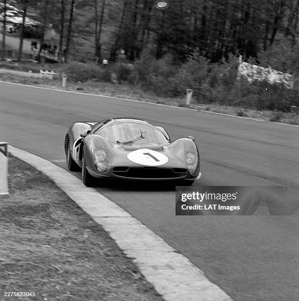 Mike Parkes/Ludovico Scarfiotti, SpA Ferrari SEFAC, Ferrari 330 P3 during the Spa 1000 kms at Spa-Francorchamps on May 22nd 1966 in...