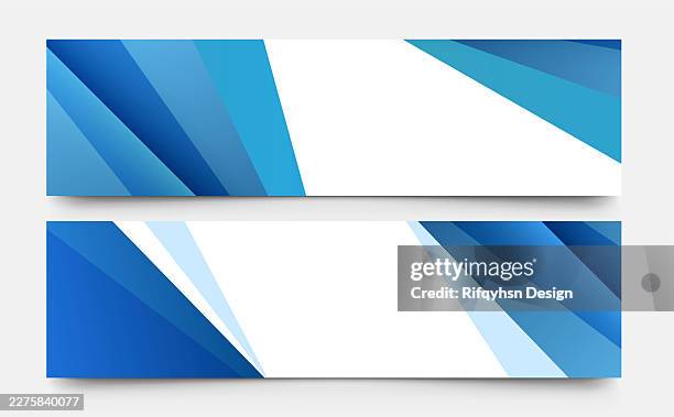 modern navy blue business banner with light blue and white gradient, abstract wave pattern, 3d papercut texture, geometric low poly shapes, corporate technology flyer template for web banner, poster, brochure, catalog and marketing design - header footer stock illustrations