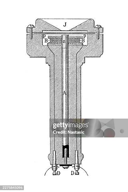 alexander graham bell's original telephone receiver - alexander graham bell stock illustrations