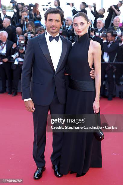 Carlos Sainz Jr. And Rebecca Donaldson attend the opening ceremony and "La Vénus Electrique" screening during the 79th annual Cannes Film Festival at...