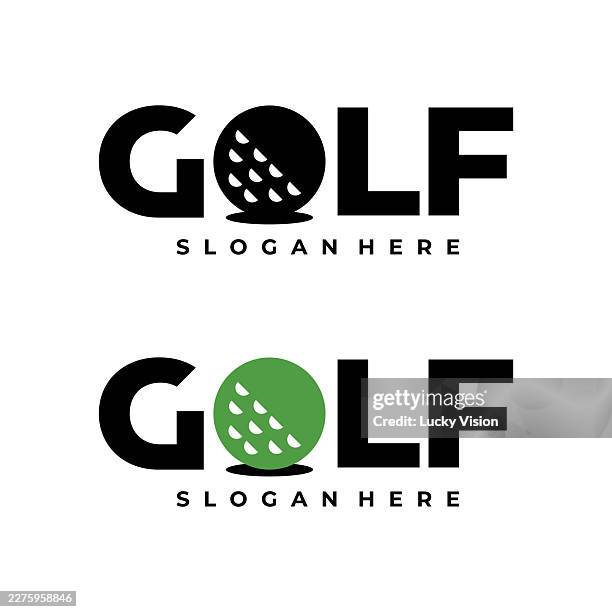 iconic modern golf club logo designs concept vector, - group exercise instructor stock illustrations