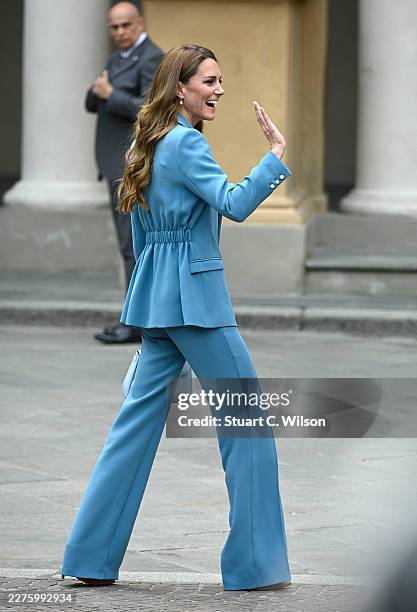 The Princess of Wales is welcomed to the city at Reggio Emilia’s Town Hall during the first day of her visit to Reggio Emilia on May 13, 2026 in...