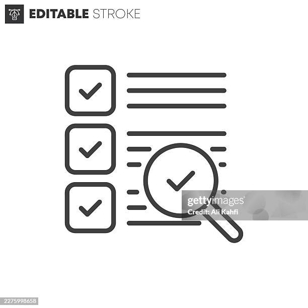 survey completed thin line icons collection. editable stroke. vector illustration. - negative feedback stock illustrations