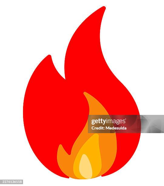 ilustrações de stock, clip art, desenhos animados e ícones de fire flame icon. - bola de fogo