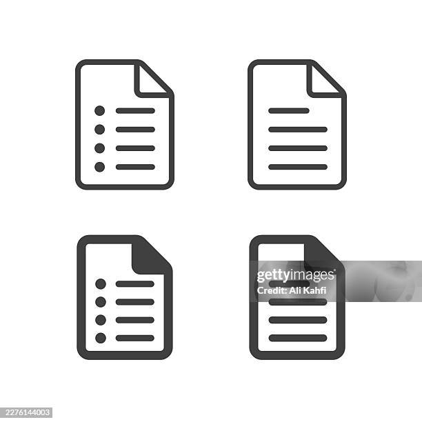 list views icon. solid and line simple icon series - organized packing stock illustrations